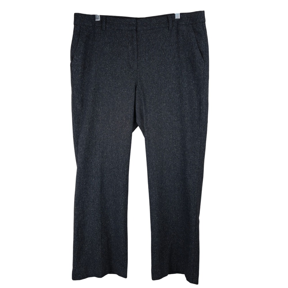 TALBOTS Windsor Womens Wool Pants‎ Size 14 P Petite Gray Textured  Academia Work